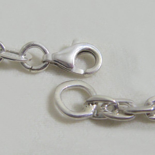 (ch1285)Silver chain of Forcet type.